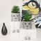 4 Pack Artificial Succulent Potted Plant Set – Faux Mini Succulents with Cement Pots for Office Desk, Shelf, Bathroom, Window Sill & Home Decor Gift